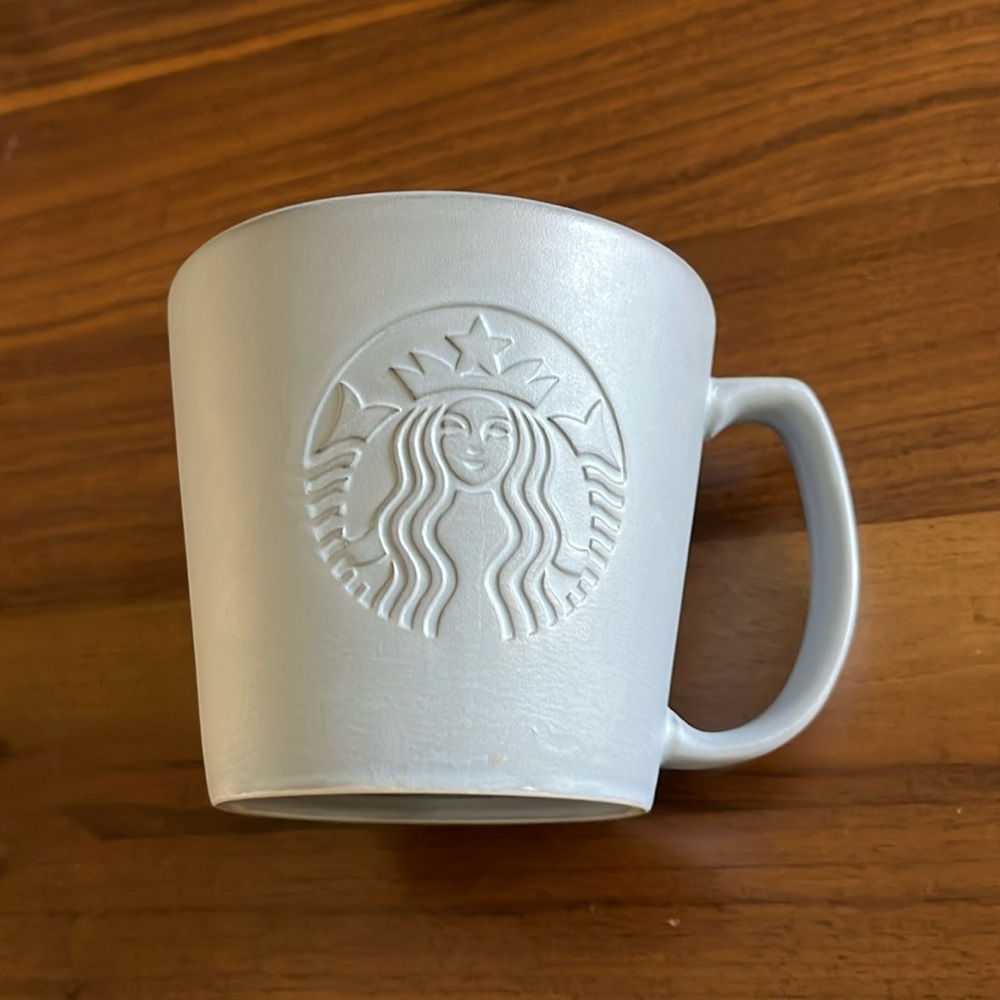 Starbucks Mug Cup 2020 Siren Stone Gray Gray-Blue with Laser Logo 12oz Tall